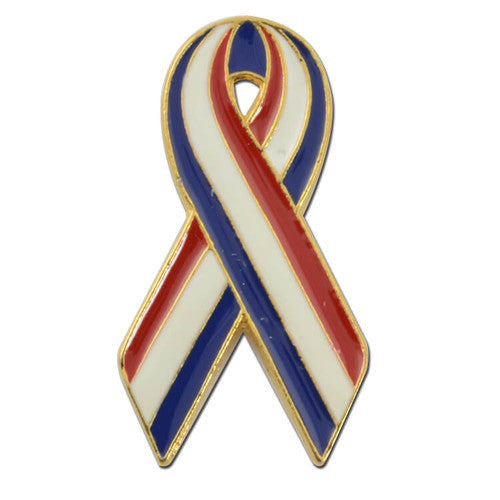 Red White and Blue Awareness Ribbon