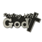 Riding with God Pin