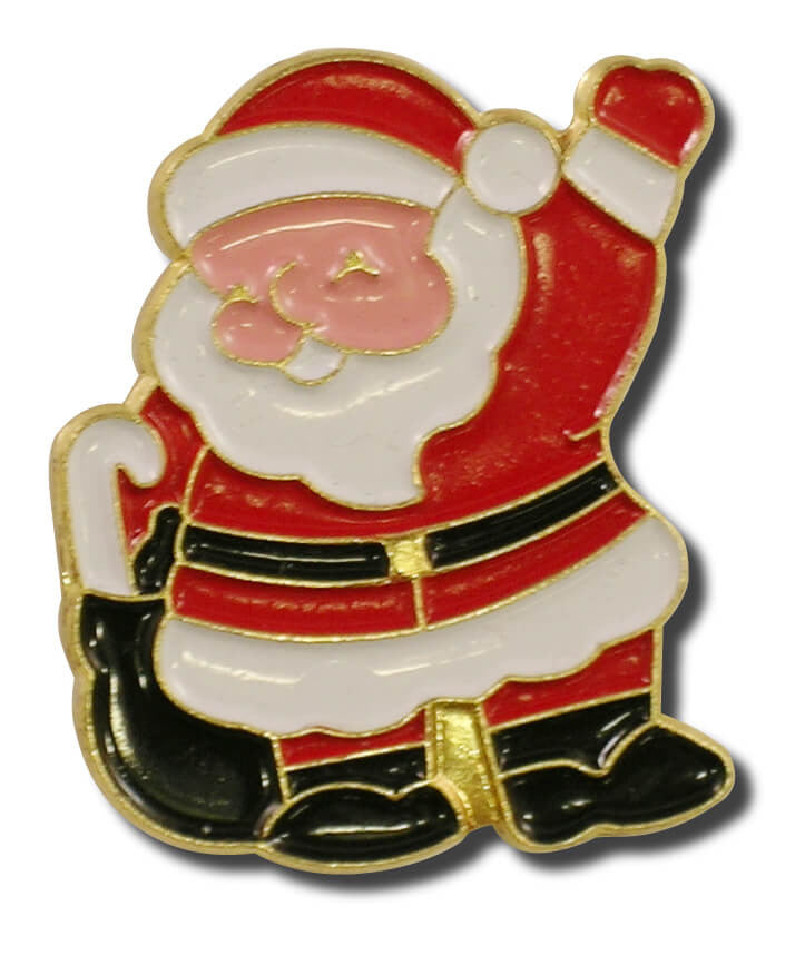 Santa Waving Lapel Pin