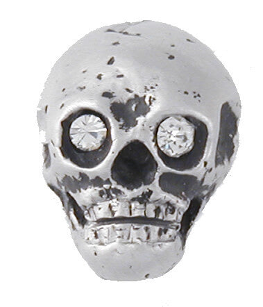 Skull w/birthstone lapel pin