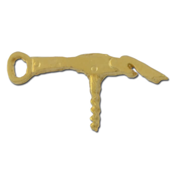Corkscrew lapel pin